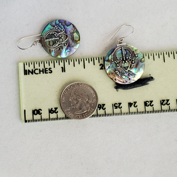 Suarti Abalone Sterling Drop Earrings - Picture 12 of 13